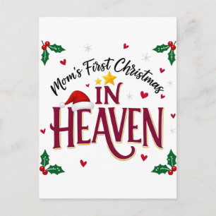 Carte Postale Premier Noël de maman au ciel Mémorial  
