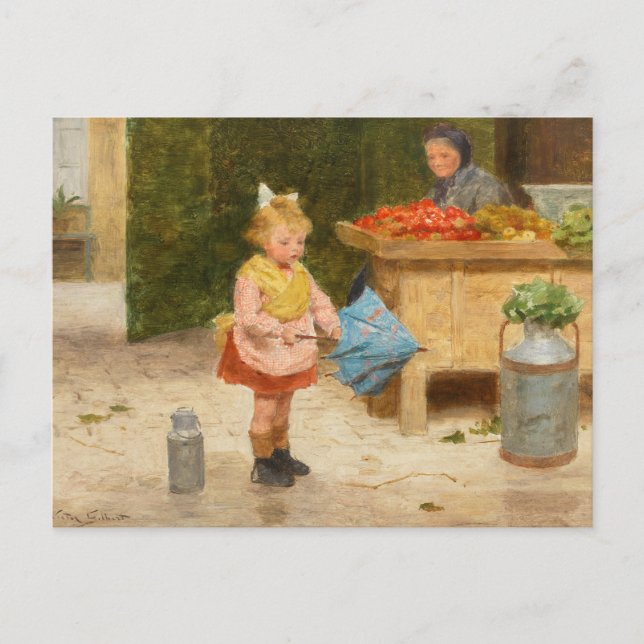 Carte Postale Premier parapluie | Victor Gabriel Gilbert (Devant)