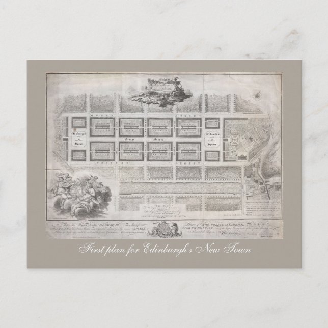 Carte Postale Premier plan de New Town, Édimbourg (Devant)