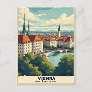 Carte Postale Premier voyage à Vienne Autriche Souvenir pour les