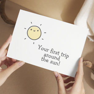 Carte Postale Premier voyage autour du soleil ! 1er anniversaire