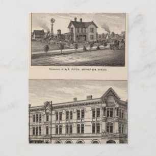 Carte Postale Première banque nationale, Kansas