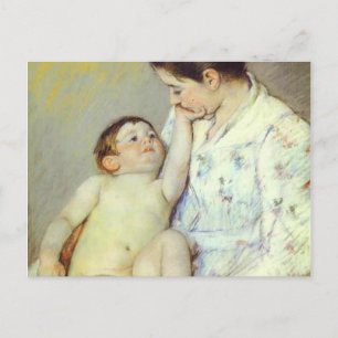 Carte Postale Première caresse du bébé. c. 1890, Mary Cassatt