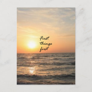 Carte Postale Première chose