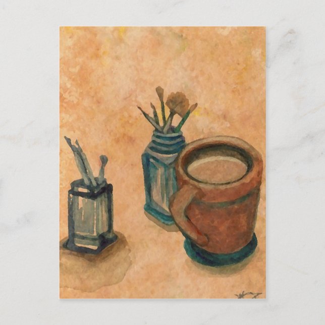 Carte Postale Première chose dans le matin cricketDiane Coffee A (Devant)