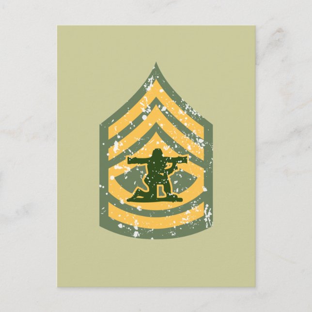Carte Postale Première classe de Sargent - Patch militaire (Devant)