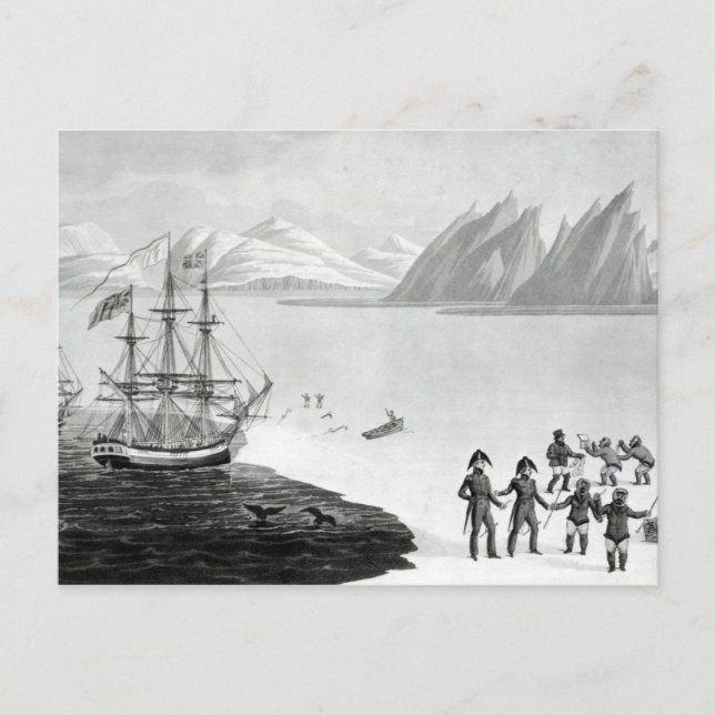 Carte Postale Première communication avec les autochtones du Pri (Devant)