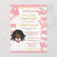 Première communion d'une fille afro-américaine à r