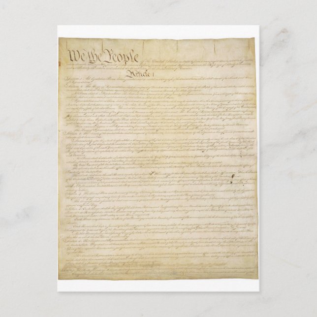 Carte Postale Première Constitution des États-Unis Page 1 (Devant)