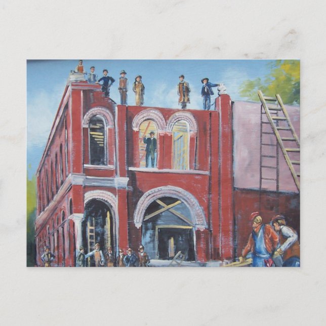 Carte Postale Première construction de la Banque d'État (Devant)