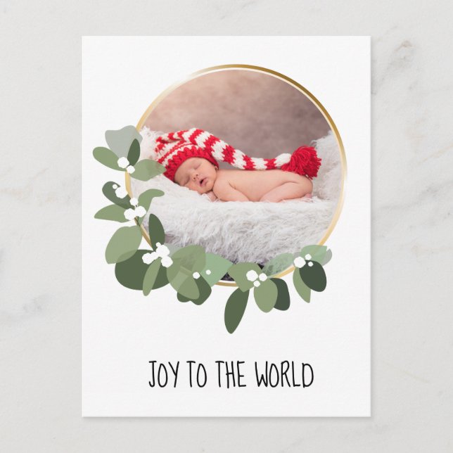 Carte Postale Première faire-part de naissance de Noël du bébé m (Devant)