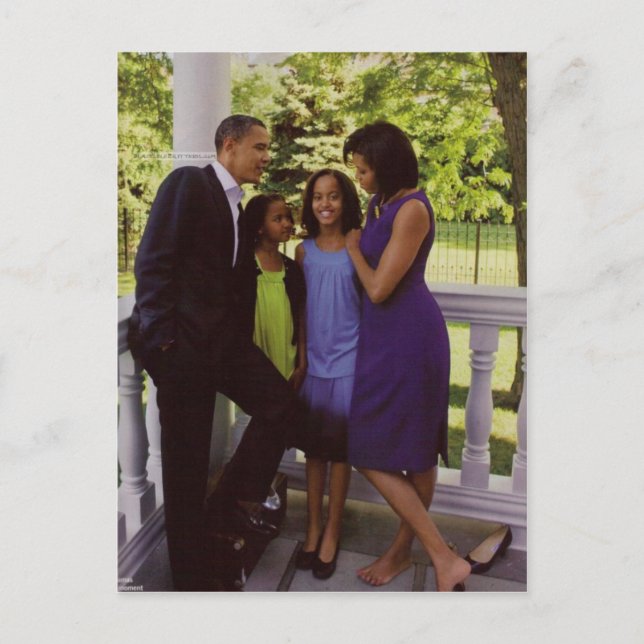 Carte Postale Première famille du président Obama (Devant)