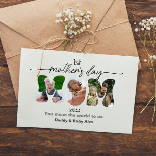 Carte Postale Première fête des mères 3 Photos Collage Maman déc
