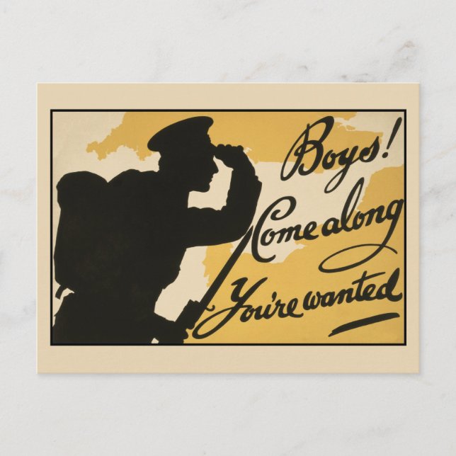 Carte Postale Première Guerre mondiale britannique vintage (Devant)