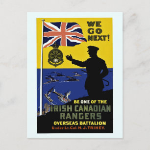 Carte Postale Première guerre mondiale : Nous allons ensuite, Ra