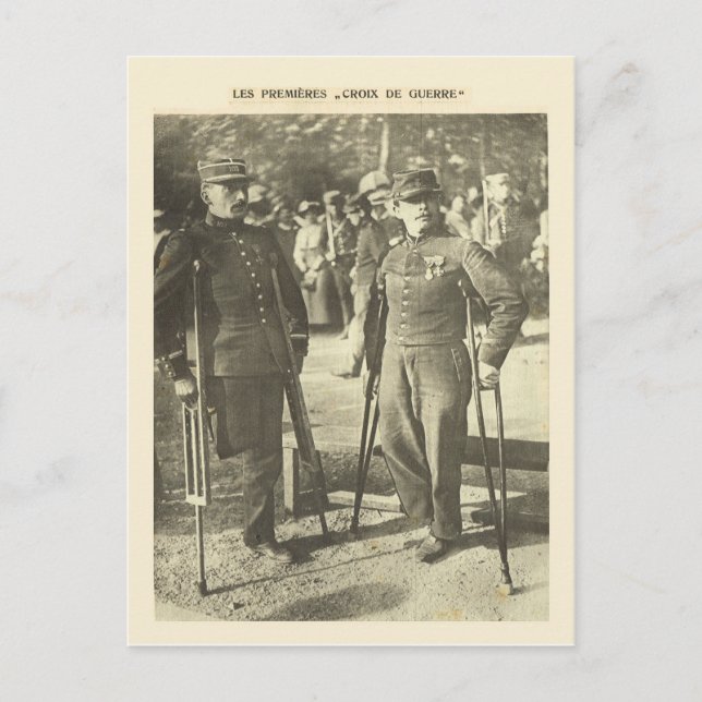 Carte Postale Première Guerre mondiale, Première "Croix du Guerr (Devant)