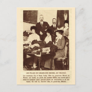 Carte Postale Première Guerre mondiale, Tricot pour les soldats