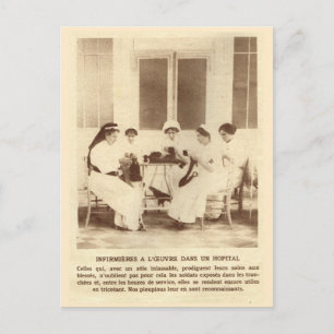 Carte Postale Première Guerre mondiale, Tricot pour les soldats