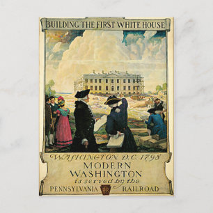 Carte Postale Première Maison Blanche Washington D.C.