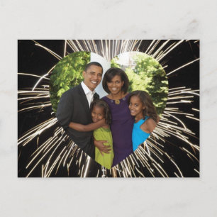 Carte Postale Première photo de famille du président Obama