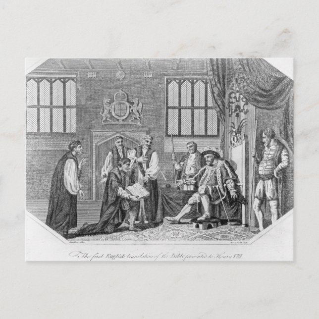 Carte Postale Première traduction anglaise de la Bible (Devant)
