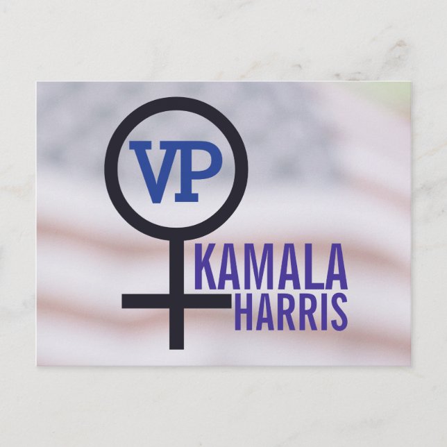 Carte Postale Première vice-présidente Kamala Harris VP (Devant)