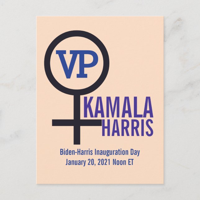 Carte Postale Première vice-présidente Kamala Harris VP (Devant)