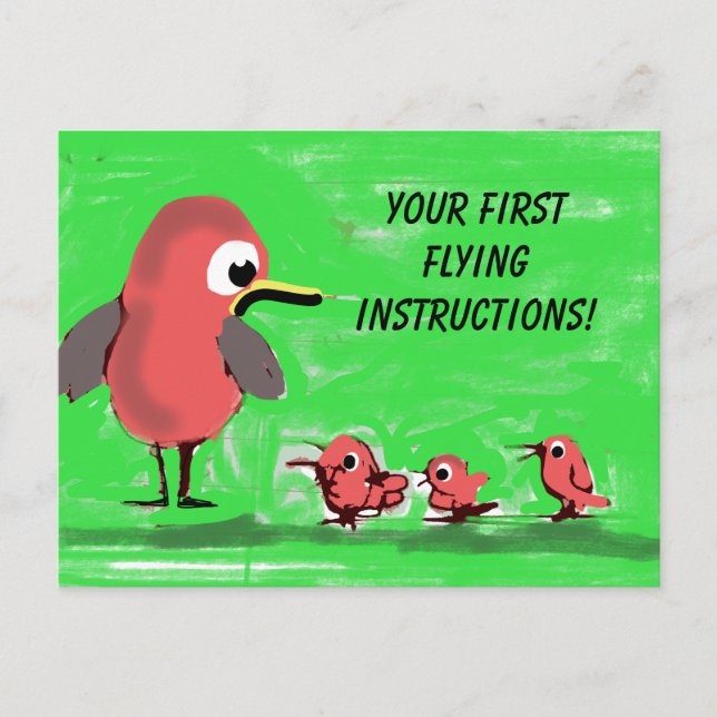Carte Postale Premières instructions de vol (Devant)