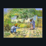 Carte Postale Premiers pas (après Millet) Van Gogh Fine Art<br><div class="desc">First Steps (après Millet), Vincent van Gogh, Saint-Rémy Janvier 1890. Huile sur toile, 72.4 x 91.2 cm. New York, Metropolitan Museum of Art. F 668, JH 1883 Vincent Willem van Gogh (30 mars 1853 - 29 juillet 1890) était un artiste postimpressionniste néerlandais. Certaines de ses peintures sont maintenant parmi les...</div>