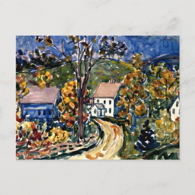 Carte Postale Prendergast - Country Road, New Hampshire (Devant)
