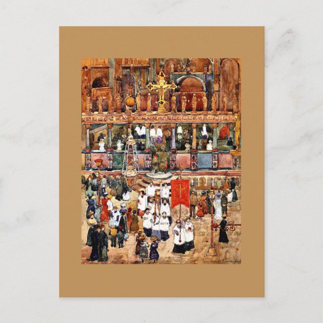 Carte Postale Prendergast - Procession de Pâques, St. Marks (Devant)