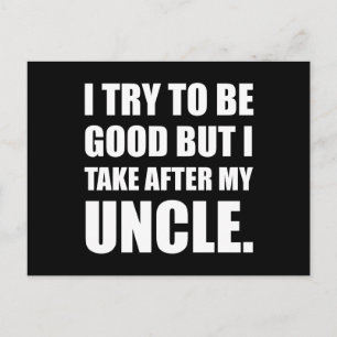 Carte Postale Prendre après mon oncle drôle