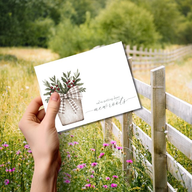 Carte Postale Prendre de nouvelles racines Annonce de déménageme (Créateur téléchargé)