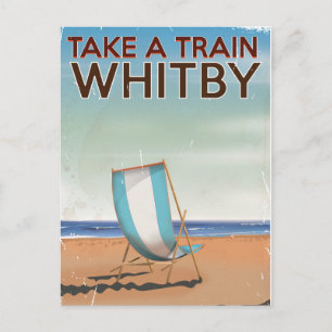 Carte Postale Prendre le train pour Whitby affiche de voyage vin