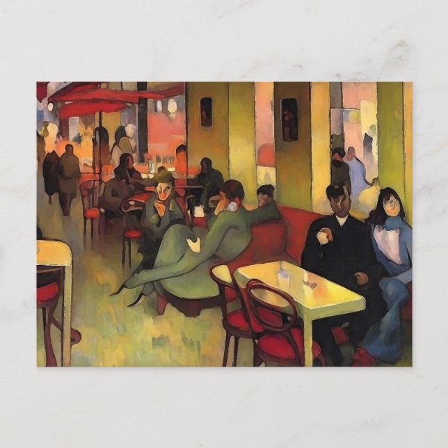 Carte Postale Prendre un café à Paris (Devant)