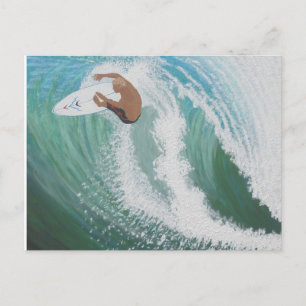Carte Postale Prendre une vague