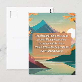 Carte Postale Prends soin de ta santé mentale