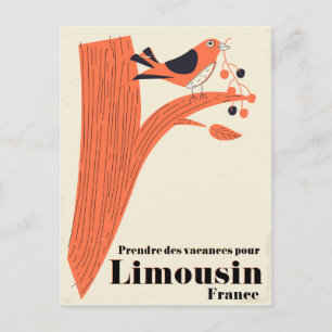 Carte Postale Prenez des vacances pour Limousin France.