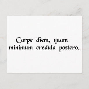 Carte Postale Prenez le jour, faites confiance le moins possible