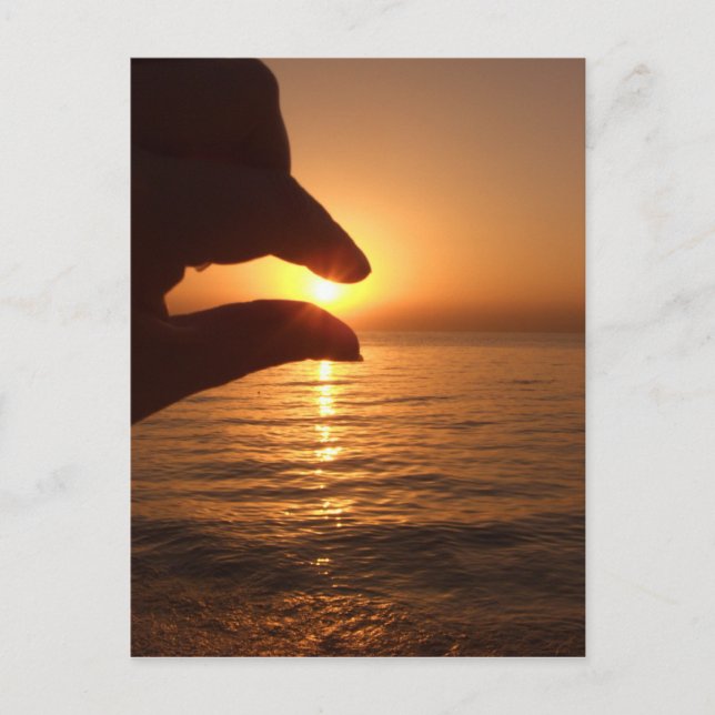 Carte Postale Prenez le soleil - Orange lever de soleil (Devant)