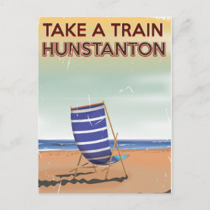 Carte Postale Prenez le train pour l'affiche de voyage vintage h