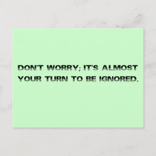 Carte Postale Prenez un numéro pour le service à la clientèle pe