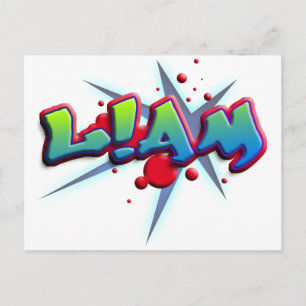 Carte Postale Prénom Liam avec ! comme moi