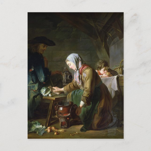 Carte Postale Préparation d'un repas (Devant)