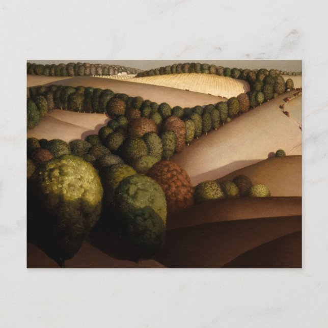 Carte Postale Près du coucher du soleil par Grant Wood (Devant)