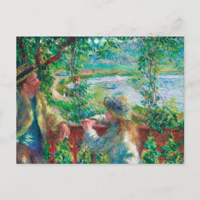 Carte Postale Près du lac par Renoir Impressionist Painting (Devant)