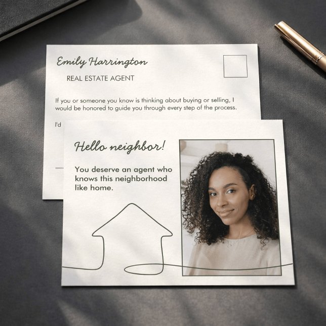 Carte Postale Présentation de l'agent immobilier vert en ligne a (Créateur téléchargé)