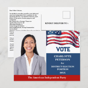 Carte Postale Présentation du candidat à la campagne électorale