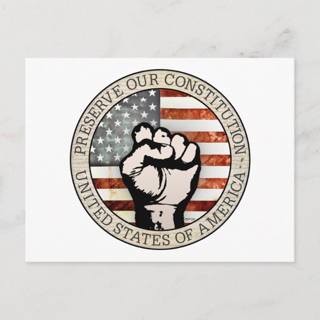 Carte Postale Préserver Notre Constitution (Devant)