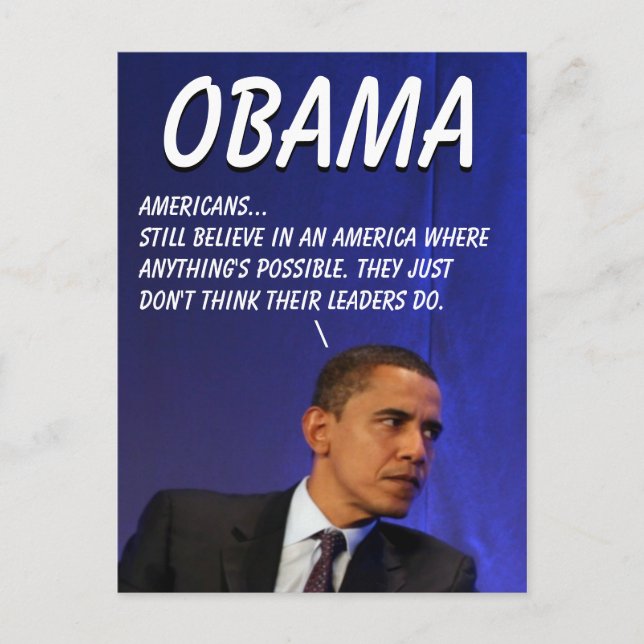 Carte Postale Président Barack Obama (Devant)